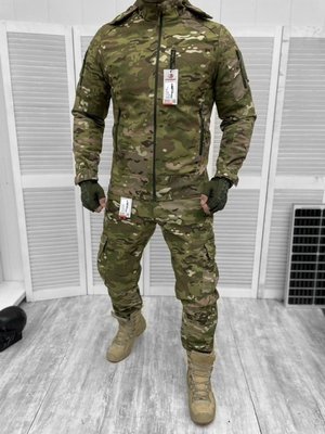 Тактическая теплая зимняя военная форма комплект костюм Combat ( Куртка + Штаны ), Цвет: Мультикам, Размер: L 10020JTK фото