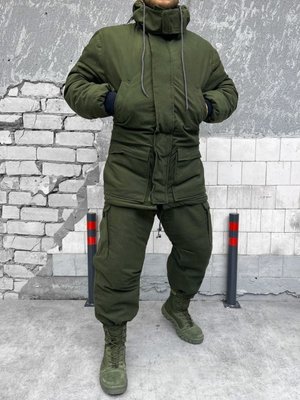 Тактичний зимовий теплий військовий комплект DuCut ( Куртка + Штани ), Колір: Олива, Розмір: L 10298JTK фото