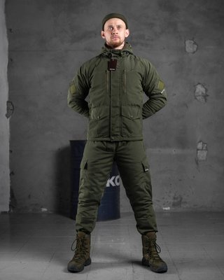 Тактичний зимовий теплий військовий комплект Fastpos ( Куртка + Штани ), Колір: Олива, Розмір: L 10300JTK фото